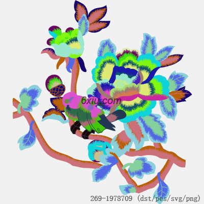 svg矢量绣花图下载