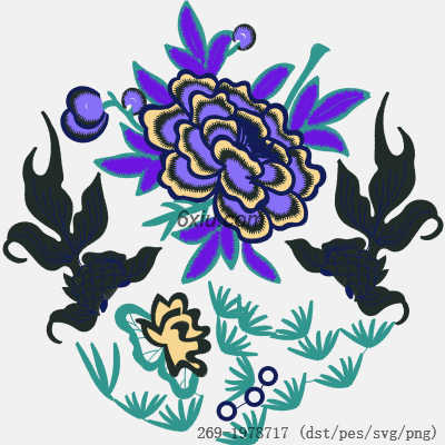 svg矢量绣花图下载