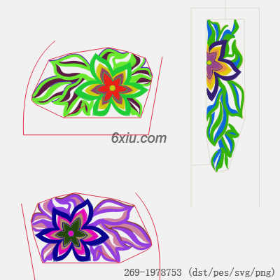 svg矢量绣花图下载