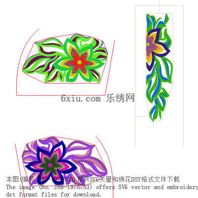 svg矢量绣花图下载
