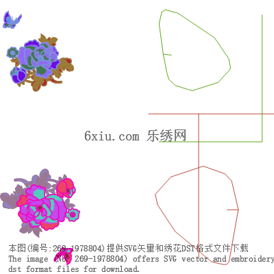 svg矢量绣花图下载