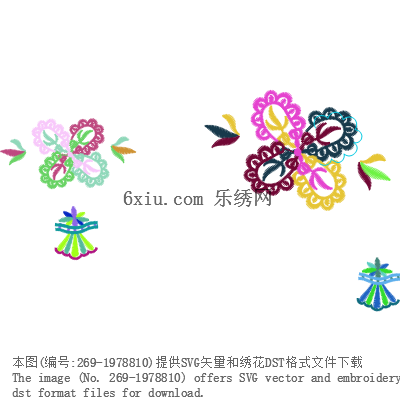 svg矢量绣花图下载