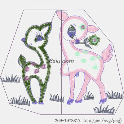 svg矢量绣花图下载