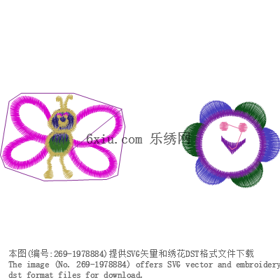 svg矢量绣花图下载