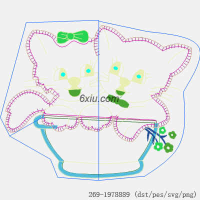 svg矢量绣花图下载