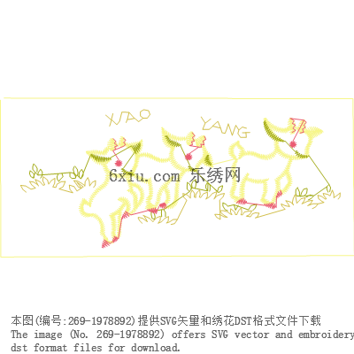 svg矢量绣花图下载