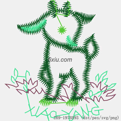 svg矢量绣花图下载