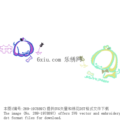 svg矢量绣花图下载