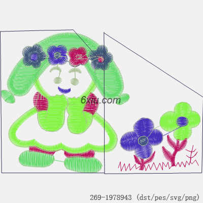 svg矢量绣花图下载