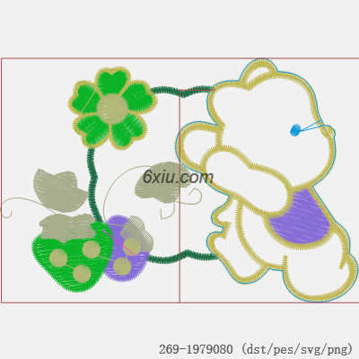 svg矢量绣花图下载
