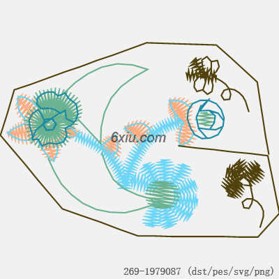 svg矢量绣花图下载