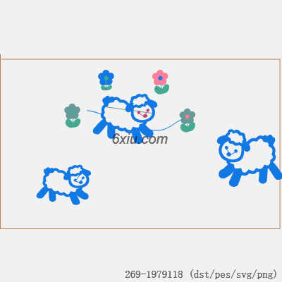 svg矢量绣花图下载