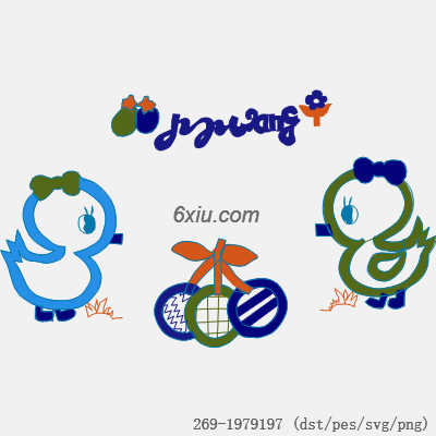 svg矢量绣花图下载