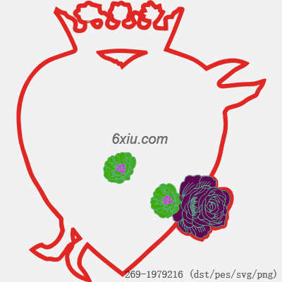 svg矢量绣花图下载