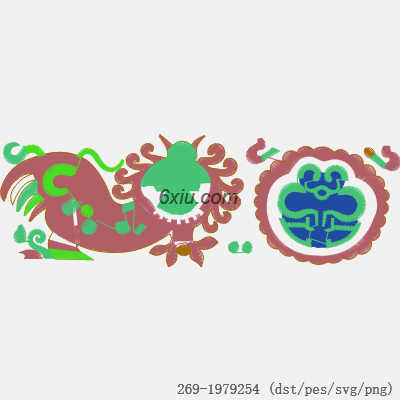 svg矢量绣花图下载
