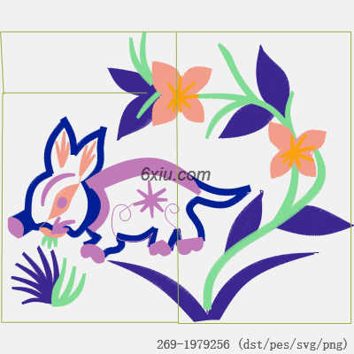 svg矢量绣花图下载