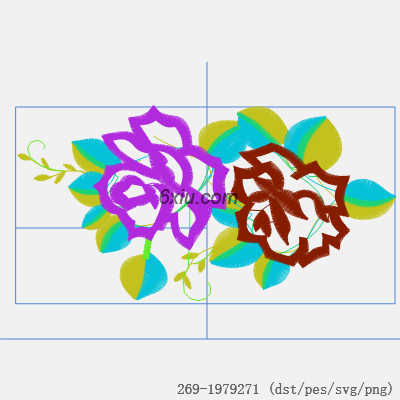 svg矢量绣花图下载