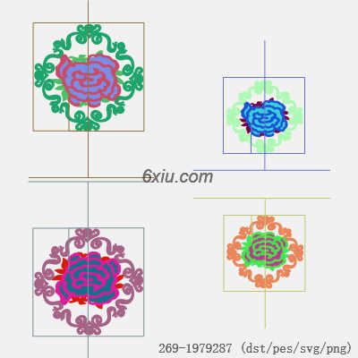 svg矢量绣花图下载