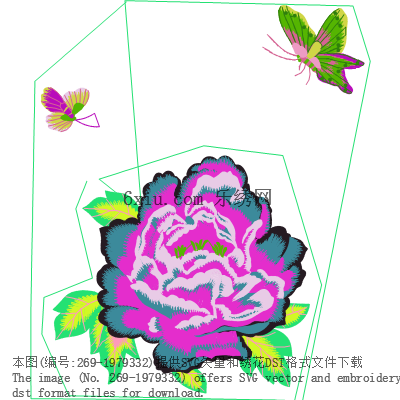 svg矢量绣花图下载