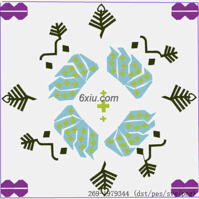svg矢量绣花图下载