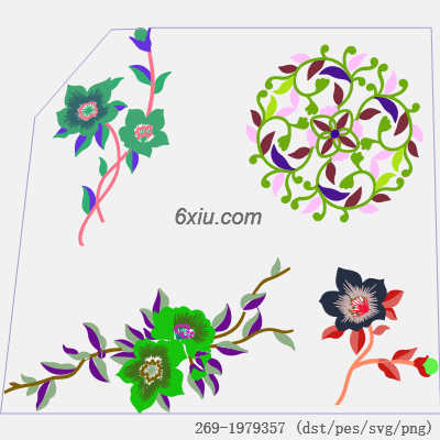 svg矢量绣花图下载