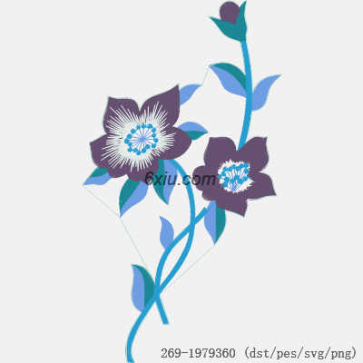 svg矢量绣花图下载