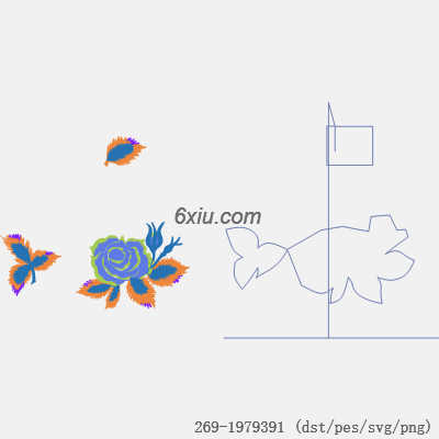 svg矢量绣花图下载