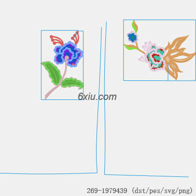 svg矢量绣花图下载