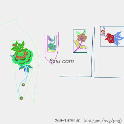 svg矢量绣花图下载