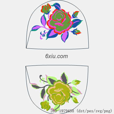 svg矢量绣花图下载