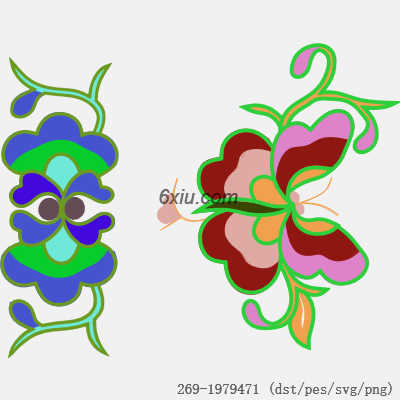 svg矢量绣花图下载