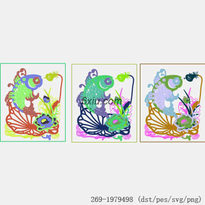 svg矢量绣花图下载