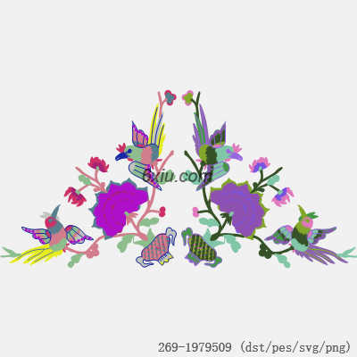 svg矢量绣花图下载