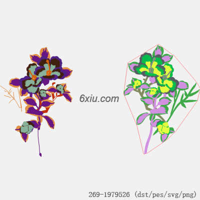 svg矢量绣花图下载