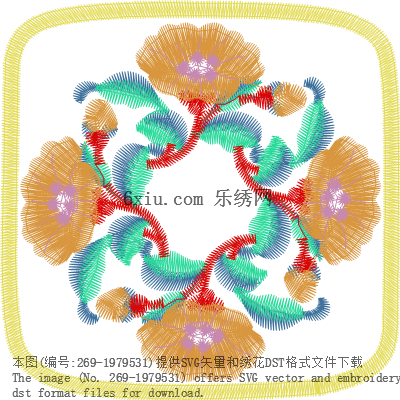 svg矢量绣花图下载