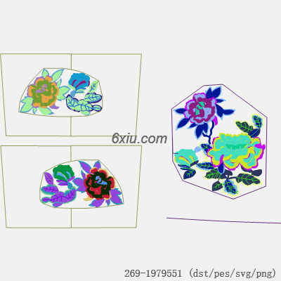 svg矢量绣花图下载