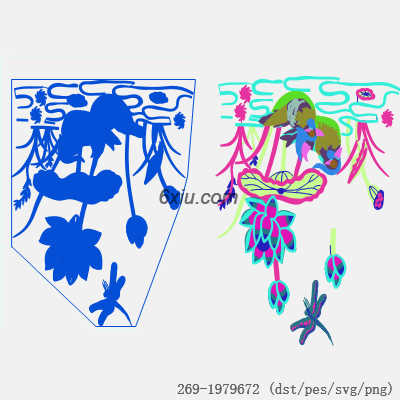svg矢量绣花图下载