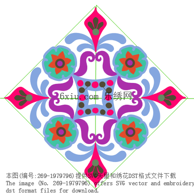 svg矢量绣花图下载