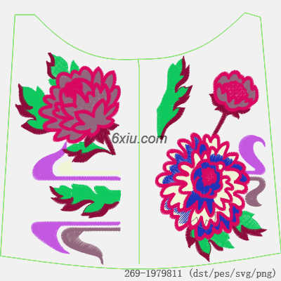 svg矢量绣花图下载