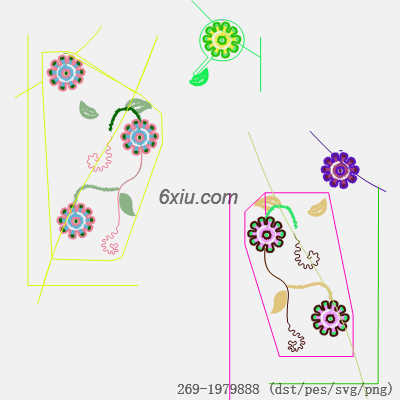 svg矢量绣花图下载