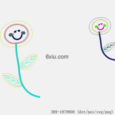 svg矢量绣花图下载