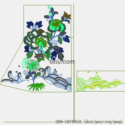svg矢量绣花图下载