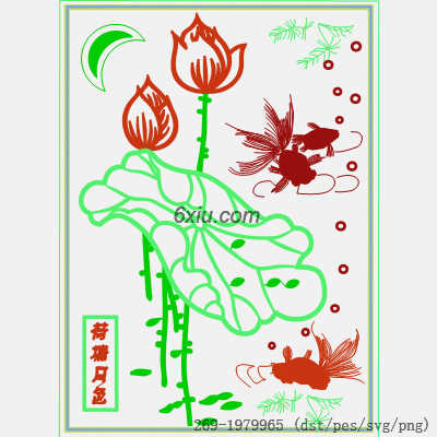 svg矢量绣花图下载