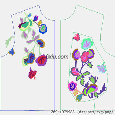 svg矢量绣花图下载