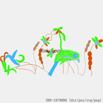 svg矢量绣花图下载