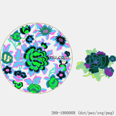 svg矢量绣花图下载