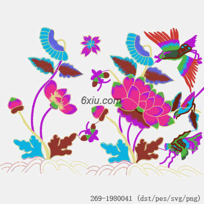 svg矢量绣花图下载