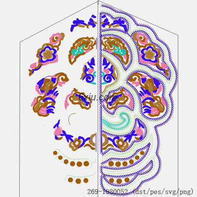 svg矢量绣花图下载