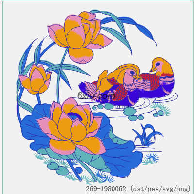 svg矢量绣花图下载