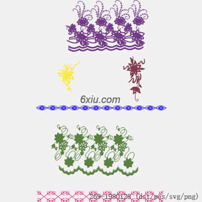 svg矢量绣花图下载